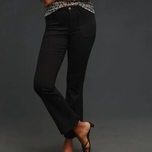 Anthropologie Pilcro The Icon Black Flare Leg Jeans Stretch Size 31